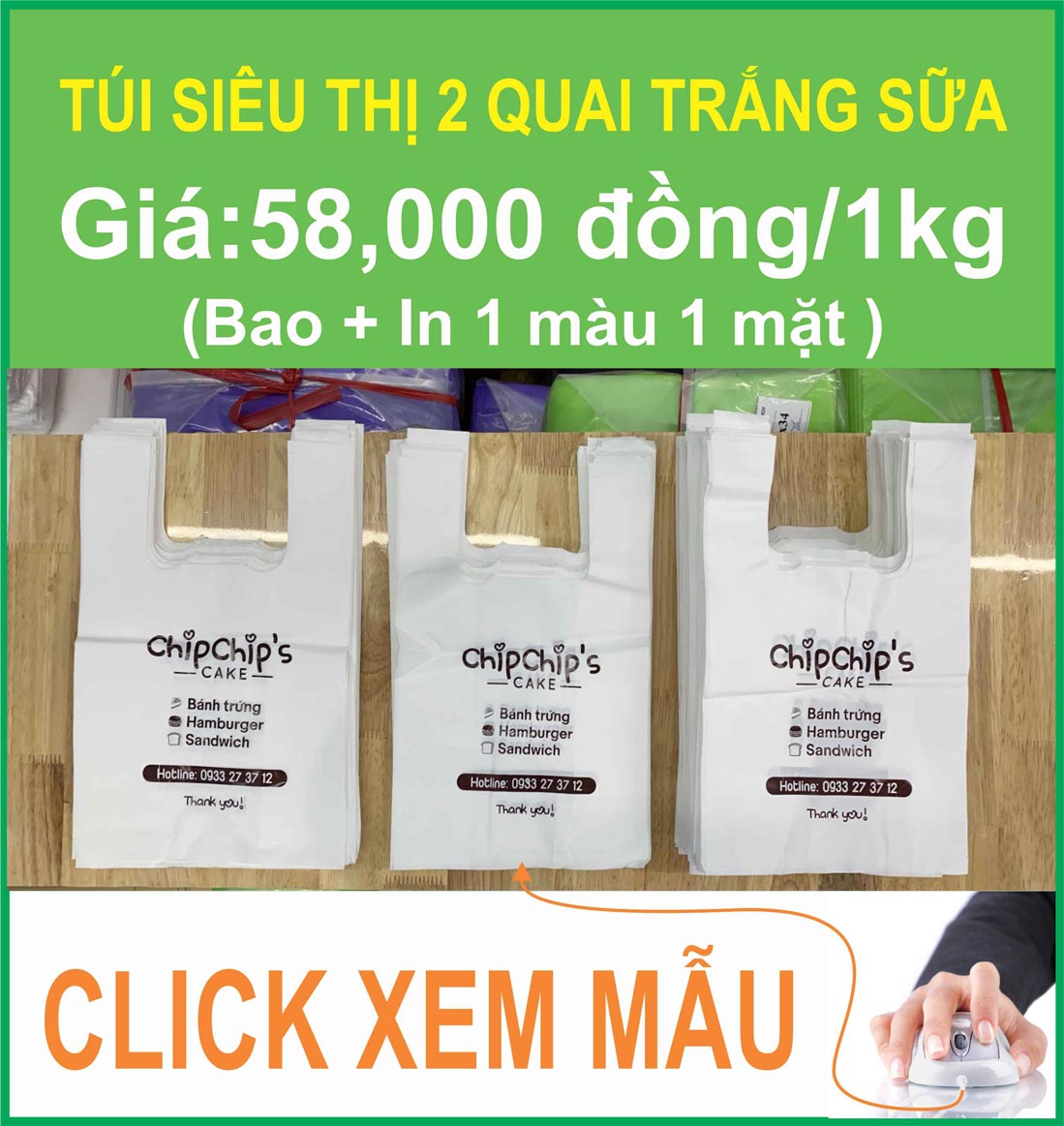 IN TÚI XỐP 2 QUAI SIÊU THỊ SỮA