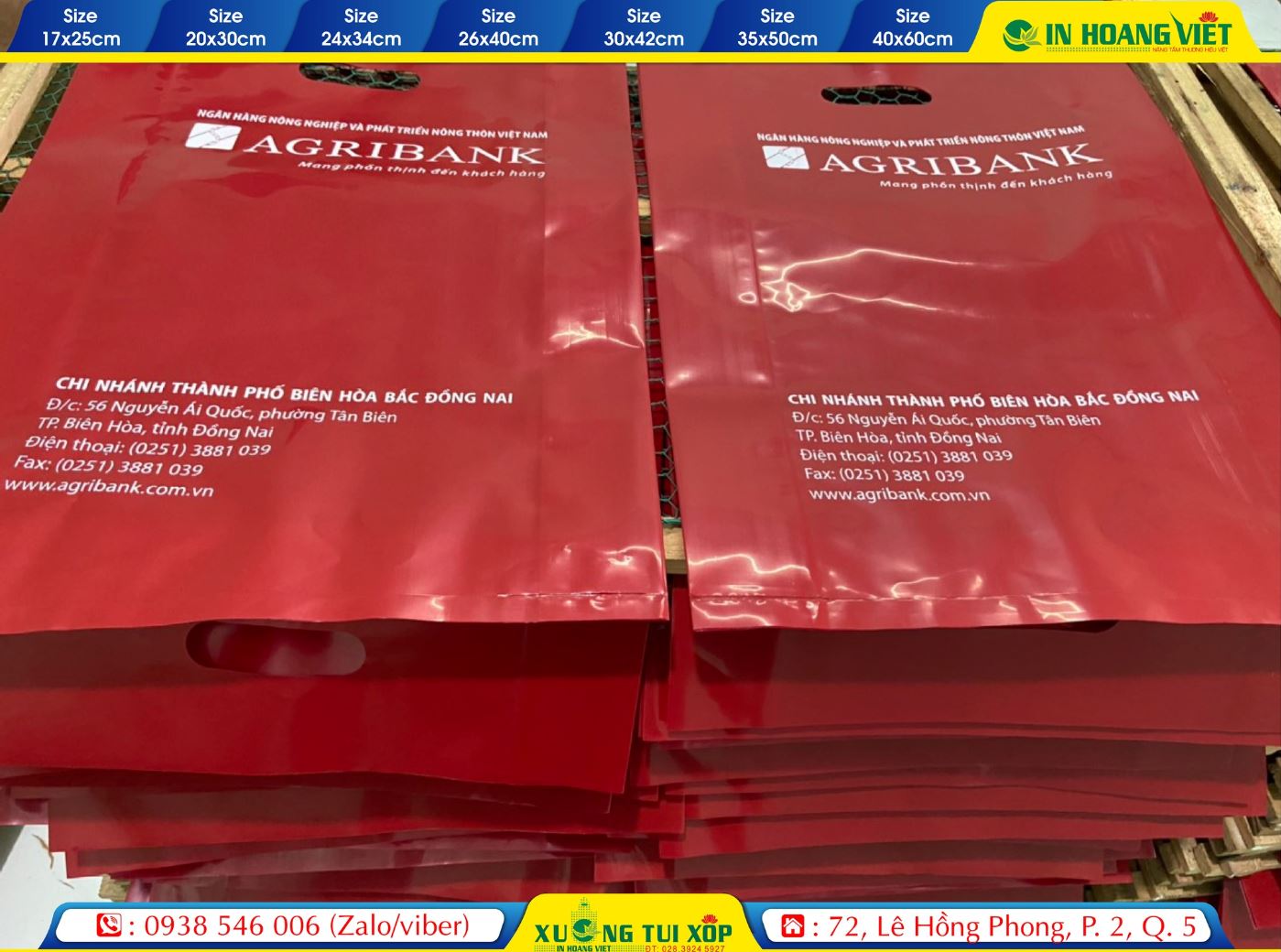 Túi Đựng Tiền Ngân Hàng 6 In Túi Xốp đựng tiền Ngân Hàng Agribank