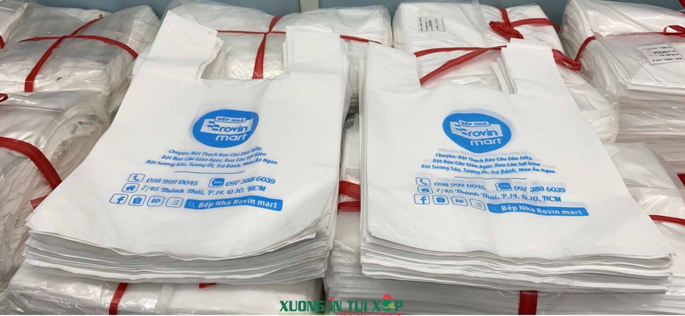 In Túi Siêu Thị 2 Quai Trắng 8 Tui sieu thi Erovin Mart