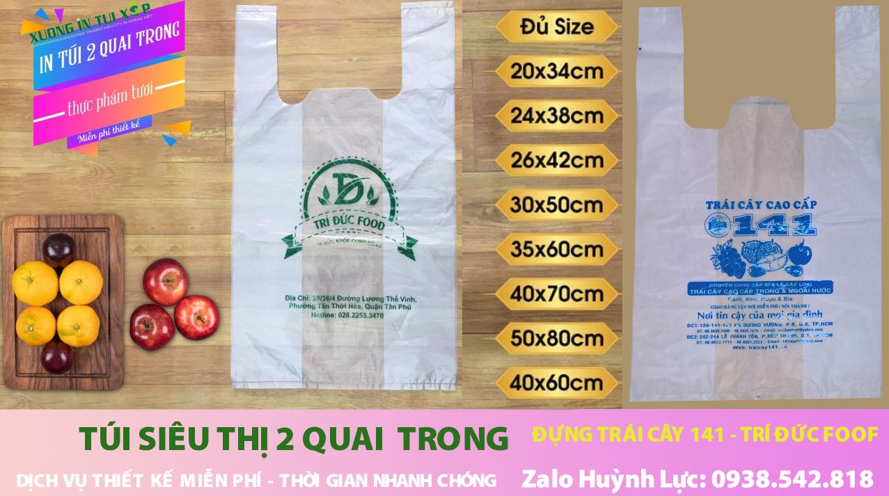 In Túi Siêu Thị 2 Quai Trong 14 In Túi Siêu Thị 2 Quai Trong - ĐỰNG TRÁI CÂY 141 TRÍ ĐỨC FOOD