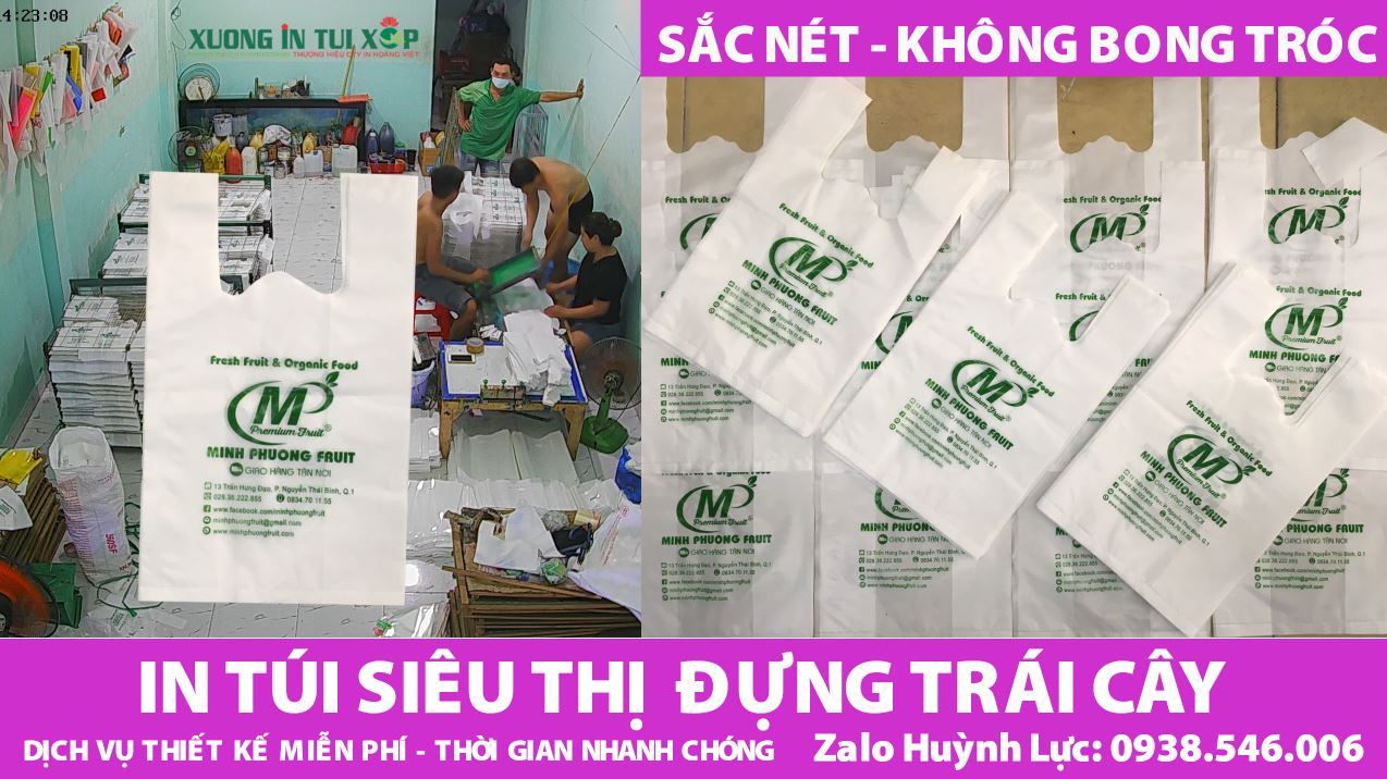 In Túi Siêu Thị Đựng Trái Cây 2 In túi siêu thị đựng trái cây Minh Phương Fruit