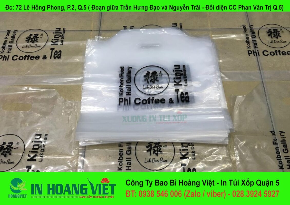 In Túi Trà Sữa Đựng 2Ly 11 xuongintuixop.com Tui tra sua 2 ly 31x30.5 Phi Coffee Tea